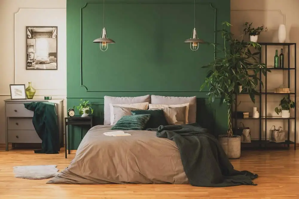 غرفة نوم ماستر خضراء