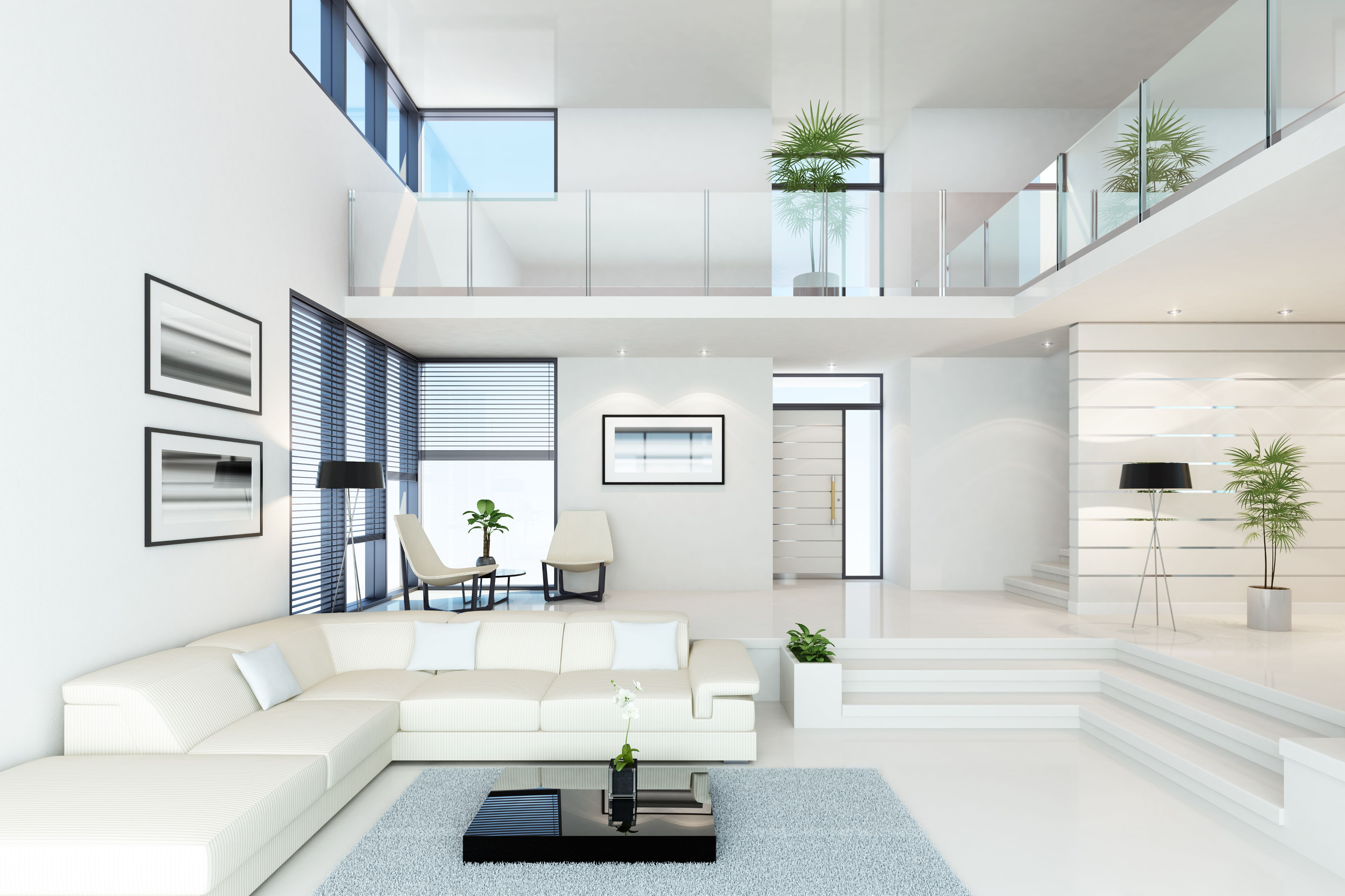 Modern villa living room interior design 