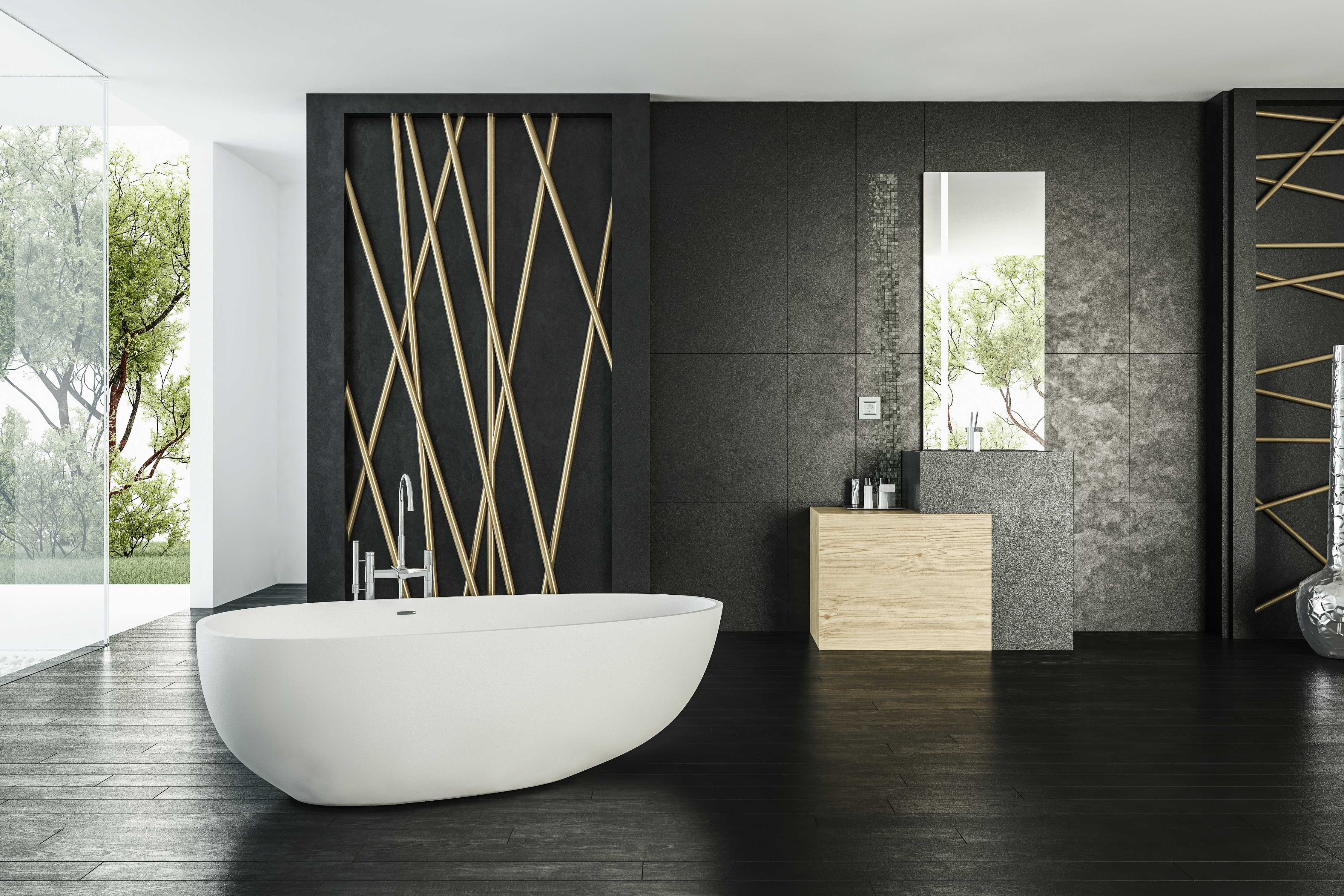 Villa minimalist bathroom design
