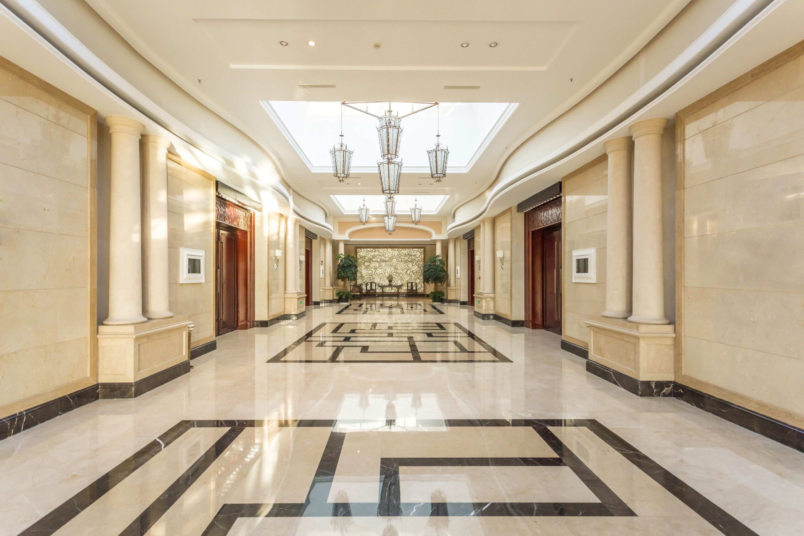 Luxury hotel lobby interior design