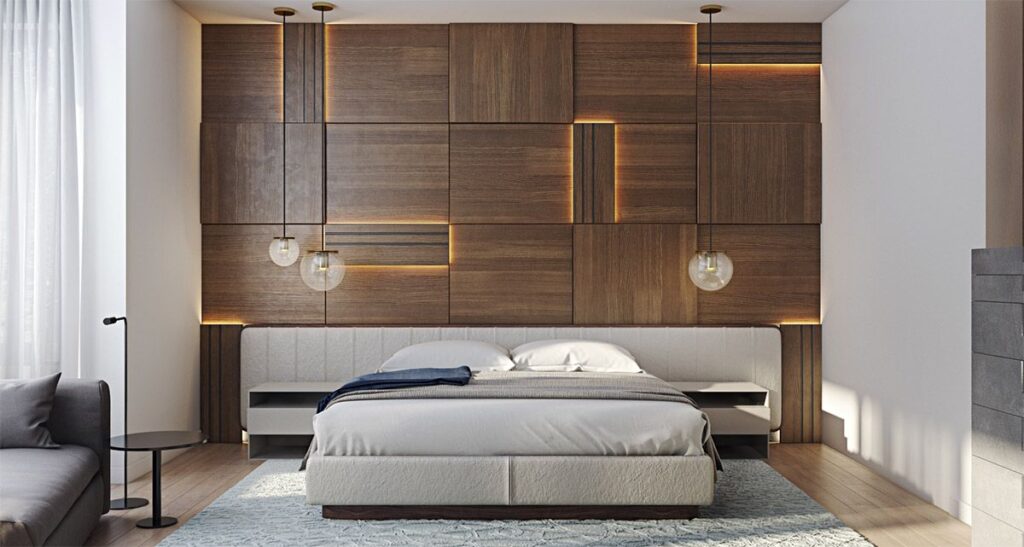 أفكار ديكور الخشب لغرف النوم