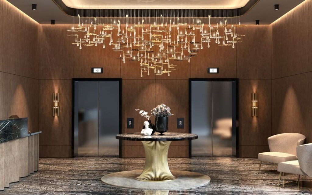 Hotel lobby lighting design