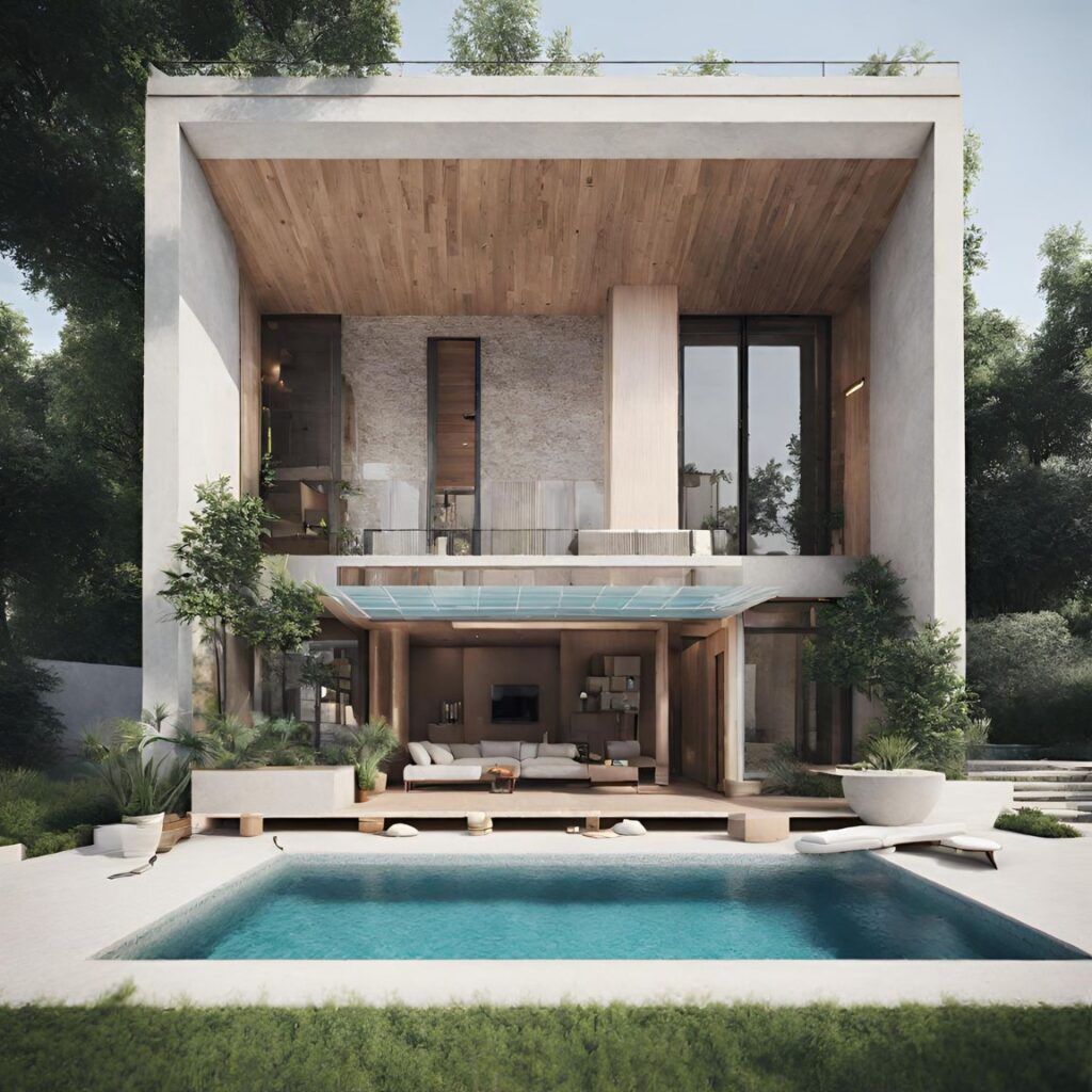 Small villa with pool design