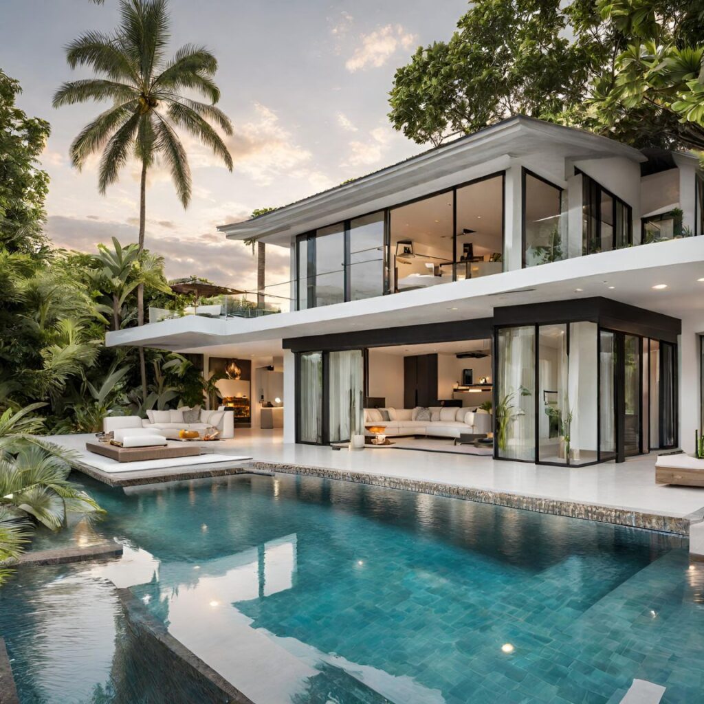 popular pool villa design styles