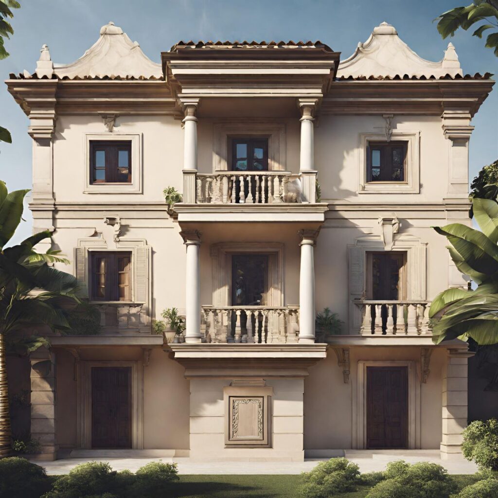 Traditional villa facade ideas